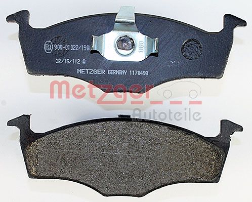 METZGER 1170498 Bremsbelagsatz, Scheibenbremse